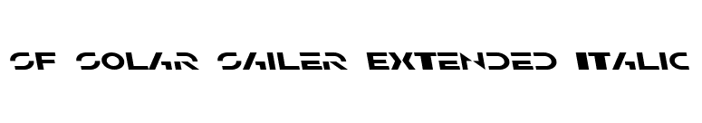 SF Solar Sailer Extended Italic font preview