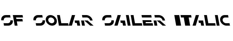 SF Solar Sailer Italic font preview