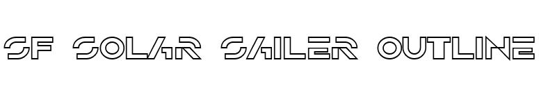 SF Solar Sailer Outline font preview