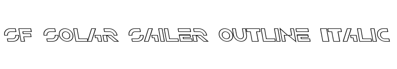 SF Solar Sailer Outline Italic font preview