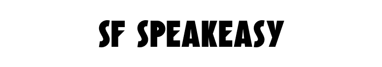 SF Speakeasy font preview