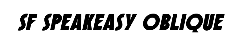 SF Speakeasy Oblique font preview