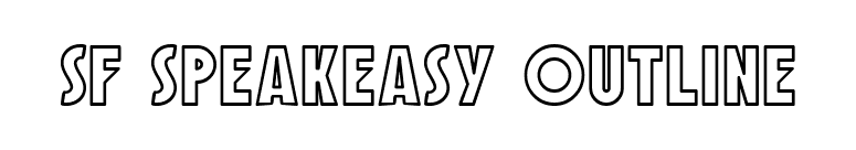 SF Speakeasy Outline font preview