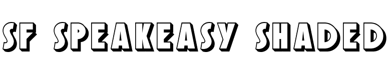 SF Speakeasy Shaded font preview