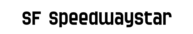 SF Speedwaystar font preview