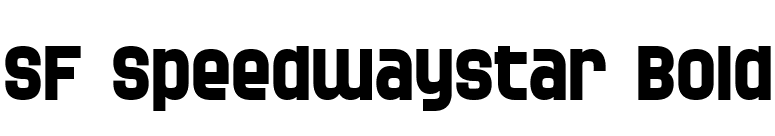 SF Speedwaystar Bold font preview