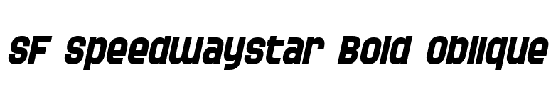 SF Speedwaystar Bold Oblique font preview