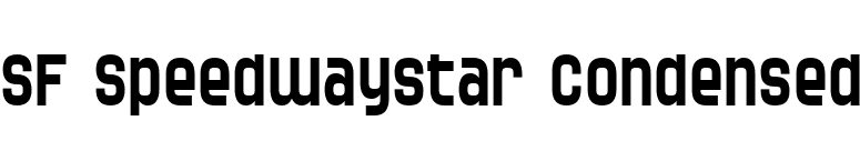 SF Speedwaystar Condensed font preview