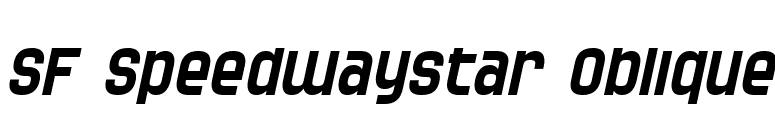 SF Speedwaystar Oblique font preview