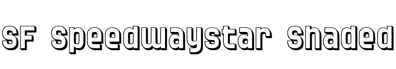 SF Speedwaystar Shaded font preview