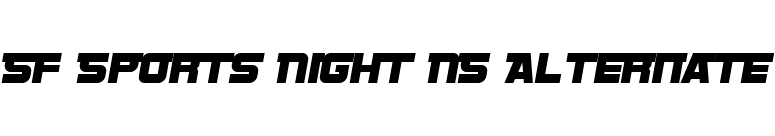 SF Sports Night NS Alternate font preview