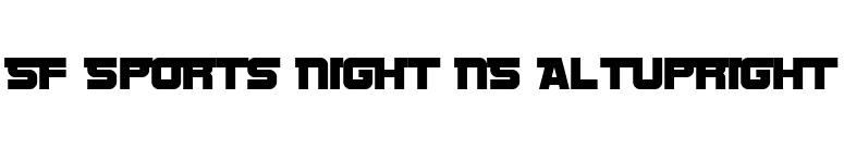 SF Sports Night NS AltUpright font preview