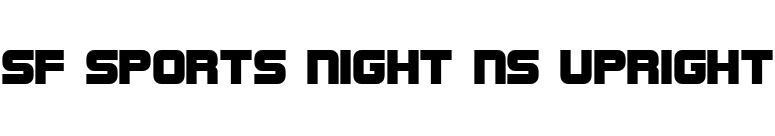 SF Sports Night NS Upright font preview