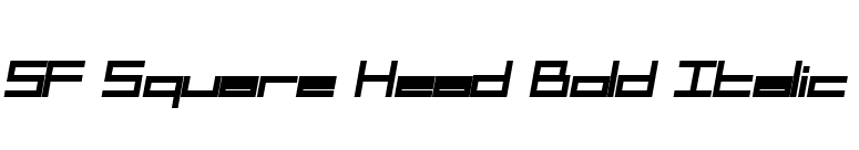 SF Square Head Bold Italic font preview