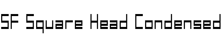 SF Square Head Condensed font preview