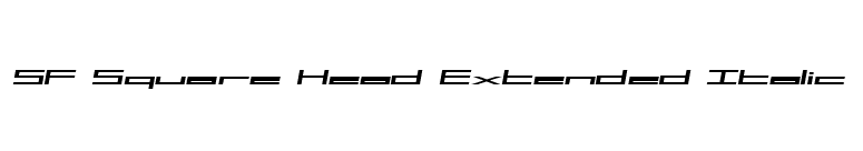 SF Square Head Extended Italic font preview