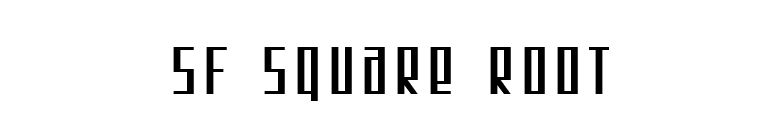 SF Square Root font preview