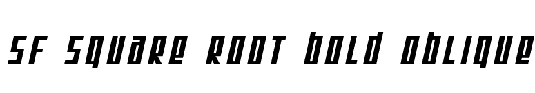 SF Square Root Bold Oblique font preview