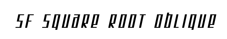 SF Square Root Oblique font preview
