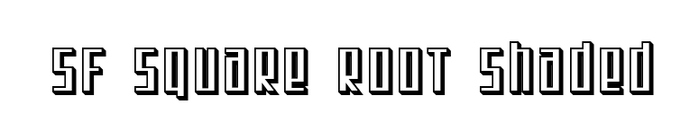 SF Square Root Shaded font preview