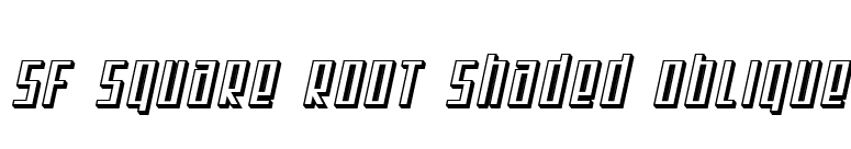 SF Square Root Shaded Oblique font preview