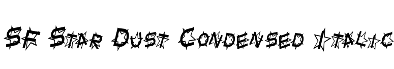 SF Star Dust Condensed Italic font preview