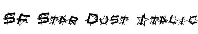 SF Star Dust Italic font preview