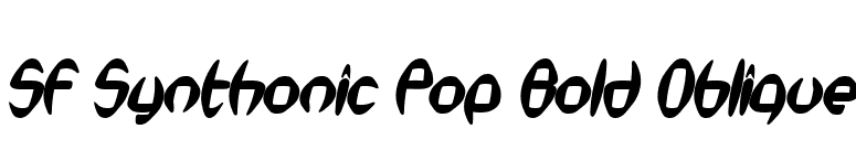 SF Synthonic Pop Bold Oblique font preview