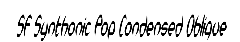 SF Synthonic Pop Condensed Oblique font preview