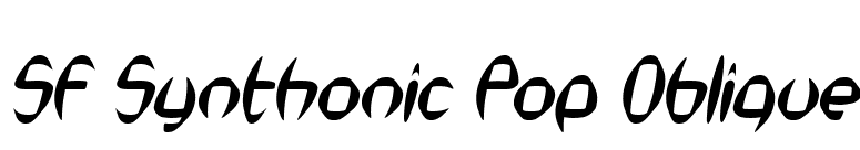 SF Synthonic Pop Oblique font preview