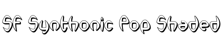 SF Synthonic Pop Shaded font preview