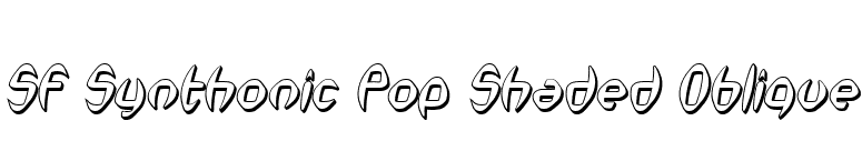 SF Synthonic Pop Shaded Oblique font preview