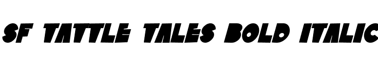 SF Tattle Tales Bold Italic font preview
