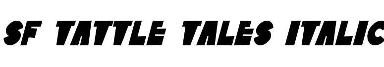 SF Tattle Tales Italic font preview