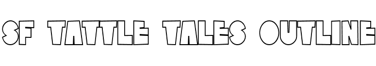 SF Tattle Tales Outline font preview