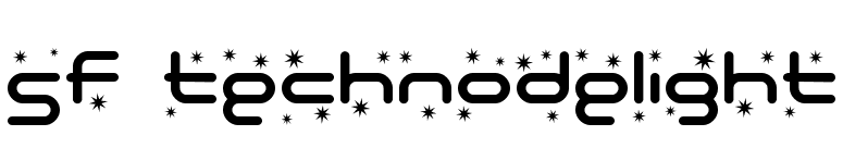 SF Technodelight font preview