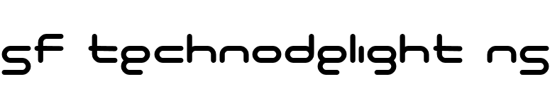 SF Technodelight NS font preview