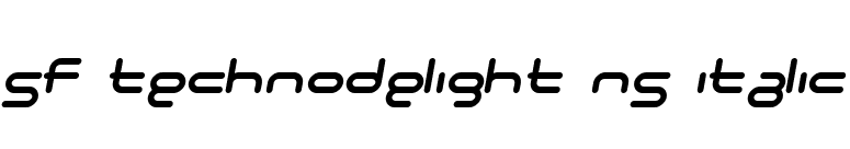 SF Technodelight NS Italic font preview