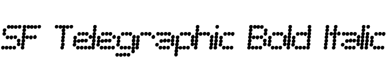 SF Telegraphic Bold Italic font preview