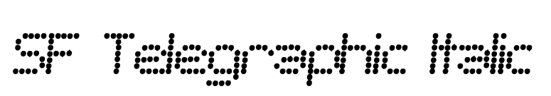 SF Telegraphic Italic font preview