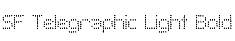 SF Telegraphic Light Bold font preview