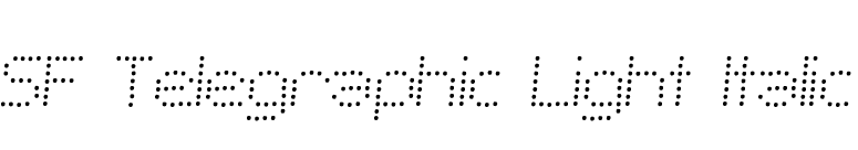 SF Telegraphic Light Italic font preview