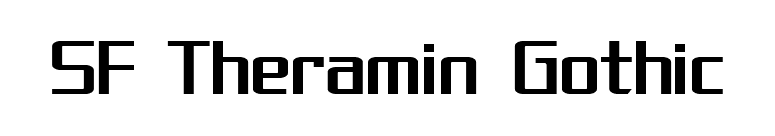 SF Theramin Gothic font preview