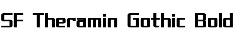 SF Theramin Gothic Bold font preview