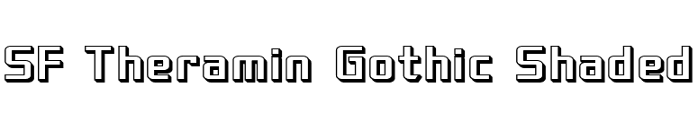 SF Theramin Gothic Shaded font preview