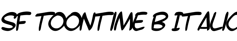 SF Toontime B Italic font preview
