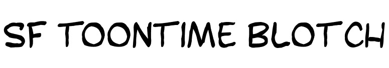SF Toontime Blotch font preview