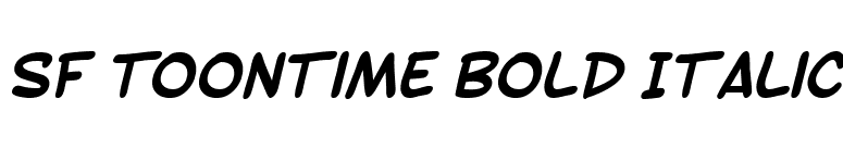 SF Toontime Bold Italic font preview