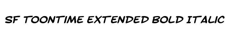 SF Toontime Extended Bold Italic font preview