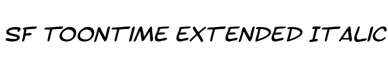 SF Toontime Extended Italic font preview